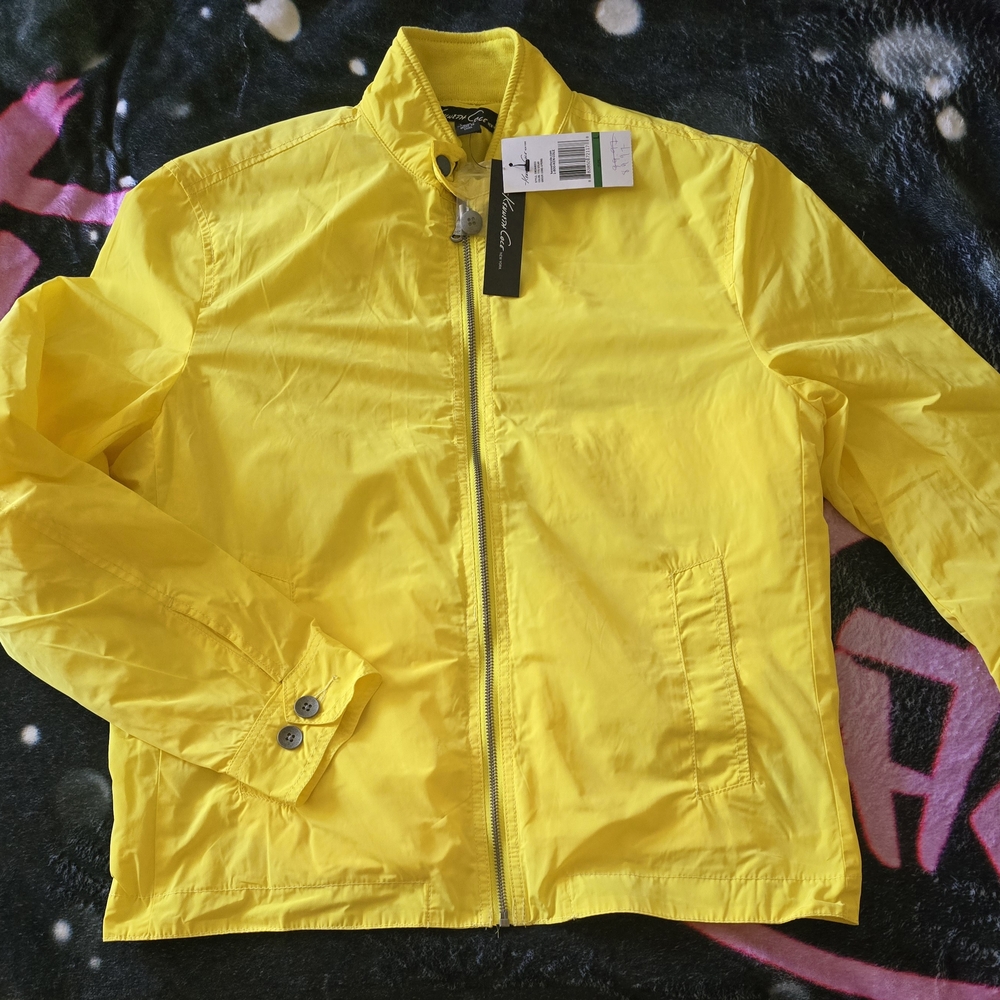 Kenneth Cole New York Yellow Windbreaker Jacket